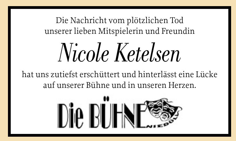 Traueranzeige Nicole